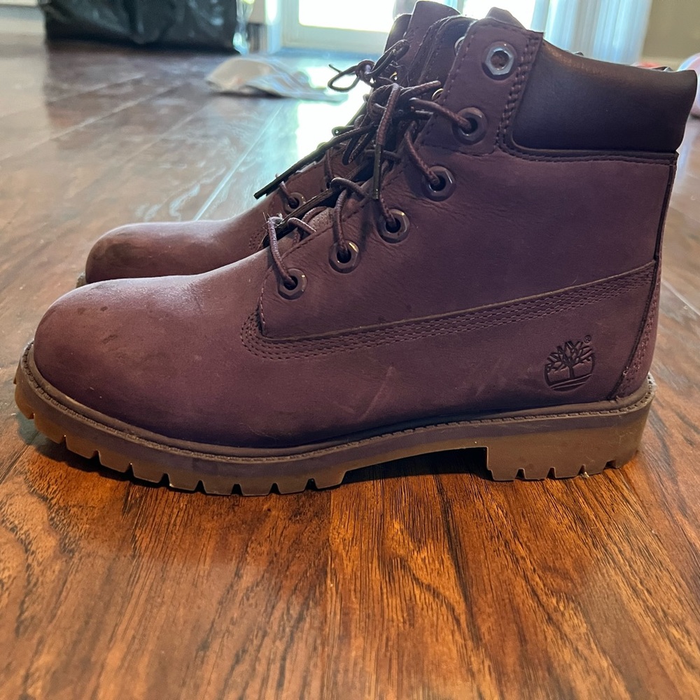 Purple timberland boots